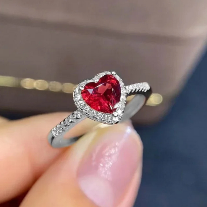 Anillo Corazón de Cristal